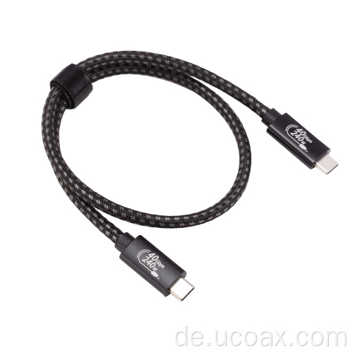 OEM USB4 Gen3 240W geflochtenes Kabel